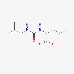 molecular formula C12H24N2O3 B2792054 Methyl 3-methyl-2-(2-methylpropylcarbamoylamino)pentanoate CAS No. 1008671-12-2