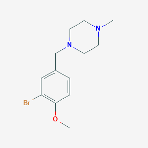 molecular formula C13H19BrN2O B2792056 1-[(3-Bromo-4-methoxyphenyl)methyl]-4-methylpiperazine CAS No. 414893-85-9