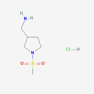 (1-Methanesulfonylpyrrolidin-3-yl)methanamine hydrochloride