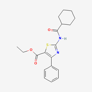 Ethyl 2-(cyclohexanecarboxamido)-4-phenylthiazole-5-carboxylate