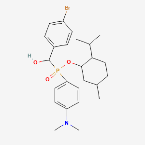 molecular formula C25H35BrNO3P B2792080 5-Methyl-2-(propan-2-yl)cyclohexyl [(4-bromophenyl)(hydroxy)methyl][4-(dimethylamino)phenyl]phosphinate CAS No. 474879-24-8