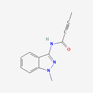 molecular formula C12H11N3O B2792090 N-(1-Methylindazol-3-yl)but-2-ynamide CAS No. 2249622-89-5