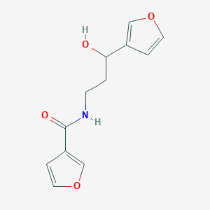 molecular formula C12H13NO4 B2792099 N-(3-(furan-3-yl)-3-hydroxypropyl)furan-3-carboxamide CAS No. 1428371-19-0