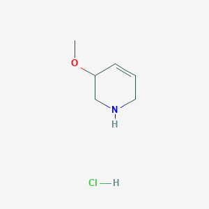 molecular formula C6H12ClNO B2792106 3-Methoxy-1,2,3,6-tetrahydropyridine;hydrochloride CAS No. 2305253-52-3