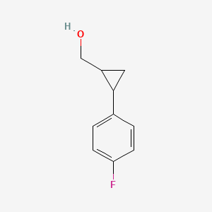 molecular formula C10H11FO B2792118 [2-(4-Fluorophenyl)cyclopropyl]methan-1-ol CAS No. 1278662-25-1