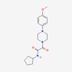 molecular formula C18H25N3O3 B2792125 N-cyclopentyl-2-(4-(4-methoxyphenyl)piperazin-1-yl)-2-oxoacetamide CAS No. 941889-07-2