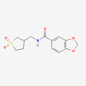 N-[(1,1-dioxo-1lambda6-thiolan-3-yl)methyl]-2H-1,3-benzodioxole-5-carboxamide