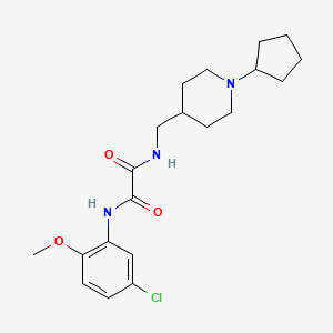 molecular formula C20H28ClN3O3 B2792131 N1-(5-chloro-2-methoxyphenyl)-N2-((1-cyclopentylpiperidin-4-yl)methyl)oxalamide CAS No. 953200-62-9