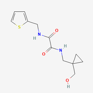 molecular formula C12H16N2O3S B2792132 N1-((1-(hydroxymethyl)cyclopropyl)methyl)-N2-(thiophen-2-ylmethyl)oxalamide CAS No. 1251560-58-3