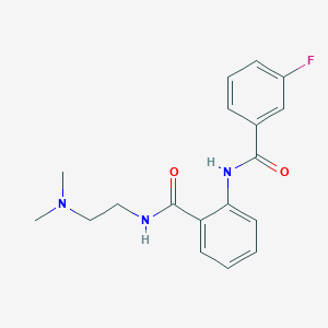 molecular formula C18H20FN3O2 B279214 N-[2-(dimethylamino)ethyl]-2-[(3-fluorobenzoyl)amino]benzamide 