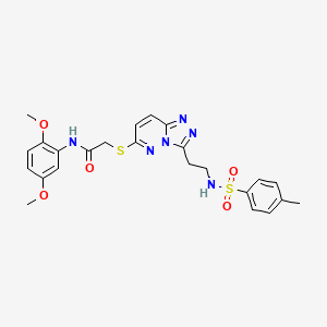 N-(2,5-Dimethoxyphenyl)-2-({3-[2-(4-methylbenzenesulfonamido)ethyl]-[1,2,4]triazolo[4,3-B]pyridazin-6-YL}sulfanyl)acetamide