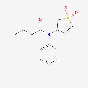 molecular formula C15H19NO3S B2792143 N-(1,1-dioxido-2,3-dihydrothiophen-3-yl)-N-(p-tolyl)butyramide CAS No. 863020-56-8