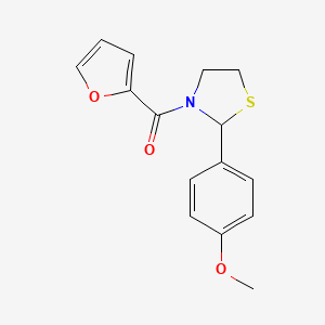 Furan-2-yl(2-(4-methoxyphenyl)thiazolidin-3-yl)methanone