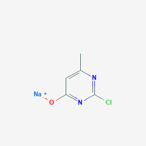 molecular formula C5H4ClN2NaO B2792163 Sodium 2-chloro-6-methylpyrimidin-4-olate CAS No. 2155855-99-3