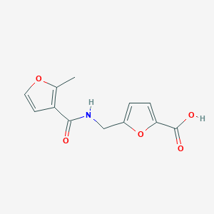 molecular formula C12H11NO5 B2792164 5-{[(2-Methyl-furan-3-carbonyl)-amino]-methyl}-furan-2-carboxylic acid CAS No. 446054-20-2
