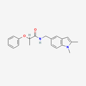 molecular formula C20H22N2O2 B2792165 N-((1,2-dimethyl-1H-indol-5-yl)methyl)-2-phenoxypropanamide CAS No. 852137-63-4