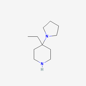 molecular formula C11H22N2 B2792170 4-Ethyl-4-(pyrrolidin-1-yl)piperidine CAS No. 2060034-44-6