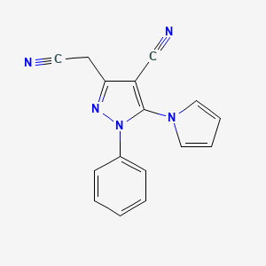 3-(cyanomethyl)-1-phenyl-5-(1H-pyrrol-1-yl)-1H-pyrazole-4-carbonitrile