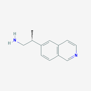 molecular formula C12H14N2 B2792179 (2R)-2-Isoquinolin-6-ylpropan-1-amine CAS No. 2248200-93-1