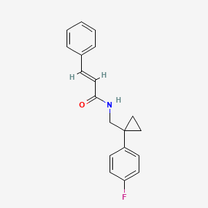 N-((1-(4-fluorophenyl)cyclopropyl)methyl)cinnamamide