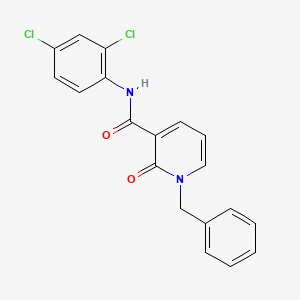 molecular formula C19H14Cl2N2O2 B2792189 1-benzyl-N-(2,4-dichlorophenyl)-2-oxo-1,2-dihydropyridine-3-carboxamide CAS No. 946244-86-6
