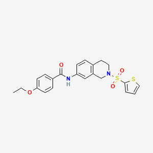 4-ethoxy-N-(2-(thiophen-2-ylsulfonyl)-1,2,3,4-tetrahydroisoquinolin-7-yl)benzamide