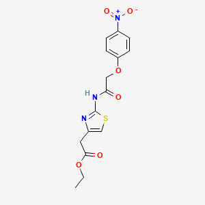 Ethyl 2-(2-(2-(4-nitrophenoxy)acetamido)thiazol-4-yl)acetate