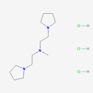 molecular formula C13H30Cl3N3 B2792216 N-methyl-2-(pyrrolidin-1-yl)-N-(2-(pyrrolidin-1-yl)ethyl)ethan-1-amine trihydrochloride CAS No. 1354503-81-3