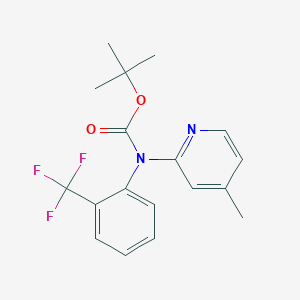 molecular formula C18H19F3N2O2 B2792222 Tert-butyl N-(4-methylpyridin-2-yl)-N-[2-(trifluoromethyl)phenyl]carbamate CAS No. 1260658-24-9