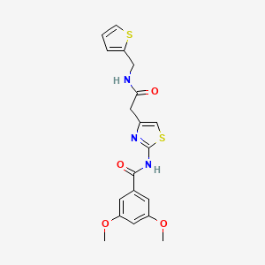 3,5-dimethoxy-N-(4-(2-oxo-2-((thiophen-2-ylmethyl)amino)ethyl)thiazol-2-yl)benzamide