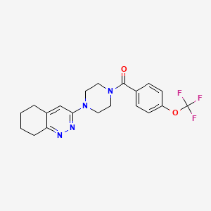 (4-(5,6,7,8-Tetrahydrocinnolin-3-yl)piperazin-1-yl)(4-(trifluoromethoxy)phenyl)methanone