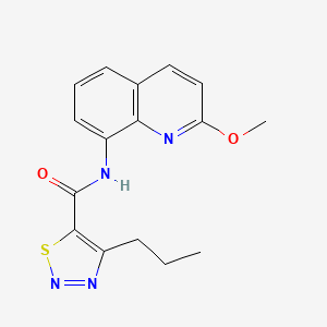 molecular formula C16H16N4O2S B2792235 N-(2-methoxyquinolin-8-yl)-4-propyl-1,2,3-thiadiazole-5-carboxamide CAS No. 1226438-66-9