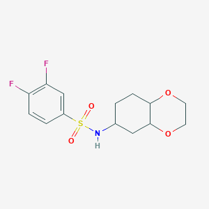 3,4-difluoro-N-(octahydrobenzo[b][1,4]dioxin-6-yl)benzenesulfonamide