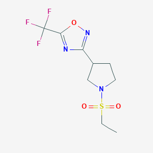 3-(1-(Ethylsulfonyl)pyrrolidin-3-yl)-5-(trifluoromethyl)-1,2,4-oxadiazole