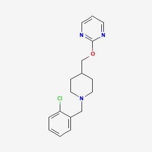 molecular formula C17H20ClN3O B2792251 2-[[1-[(2-Chlorophenyl)methyl]piperidin-4-yl]methoxy]pyrimidine CAS No. 2380070-90-4