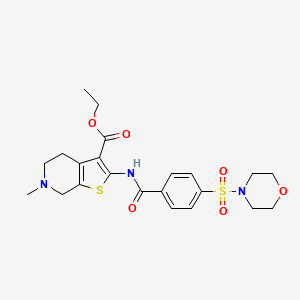 Ethyl 6-methyl-2-{[4-(morpholin-4-ylsulfonyl)benzoyl]amino}-4,5,6,7-tetrahydrothieno[2,3-c]pyridine-3-carboxylate