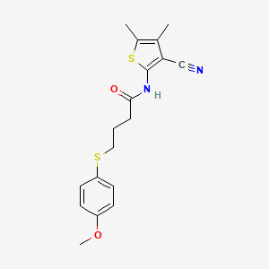 N-(3-cyano-4,5-dimethylthiophen-2-yl)-4-((4-methoxyphenyl)thio)butanamide