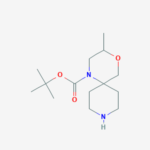 molecular formula C14H26N2O3 B2792266 Tert-butyl 3-methyl-4-oxa-1,9-diazaspiro[5.5]undecane-1-carboxylate CAS No. 1782213-08-4
