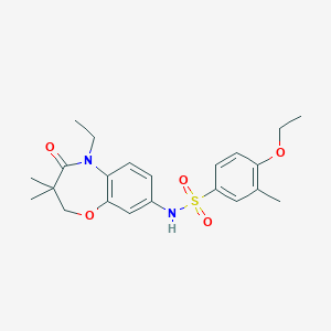 4-ethoxy-N-(5-ethyl-3,3-dimethyl-4-oxo-2,3,4,5-tetrahydrobenzo[b][1,4]oxazepin-8-yl)-3-methylbenzenesulfonamide