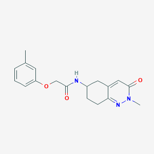 molecular formula C18H21N3O3 B2792274 N-(2-methyl-3-oxo-2,3,5,6,7,8-hexahydrocinnolin-6-yl)-2-(m-tolyloxy)acetamide CAS No. 2034416-05-0