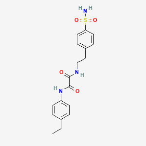 molecular formula C18H21N3O4S B2792283 N1-(4-ethylphenyl)-N2-(4-sulfamoylphenethyl)oxalamide CAS No. 887204-54-8