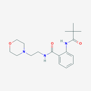 2-[(2,2-dimethylpropanoyl)amino]-N-[2-(4-morpholinyl)ethyl]benzamide