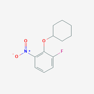 molecular formula C12H14FNO3 B2792302 2-(Cyclohexyloxy)-1-fluoro-3-nitrobenzene CAS No. 1233955-80-0