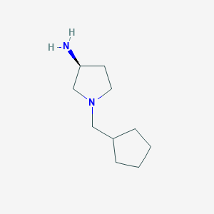 molecular formula C10H20N2 B2792307 (S)-1-(Cyclopentylmethyl)pyrrolidin-3-amine CAS No. 1286207-44-0
