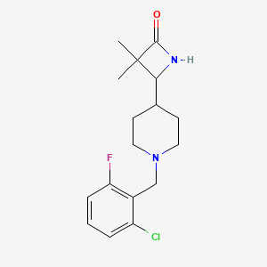 4-{1-[(2-Chloro-6-fluorophenyl)methyl]piperidin-4-yl}-3,3-dimethylazetidin-2-one