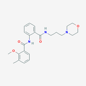 molecular formula C23H29N3O4 B279233 2-methoxy-3-methyl-N-[2-({[3-(4-morpholinyl)propyl]amino}carbonyl)phenyl]benzamide 