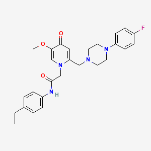 molecular formula C27H31FN4O3 B2792334 N-(4-ethylphenyl)-2-(2-((4-(4-fluorophenyl)piperazin-1-yl)methyl)-5-methoxy-4-oxopyridin-1(4H)-yl)acetamide CAS No. 946263-92-9