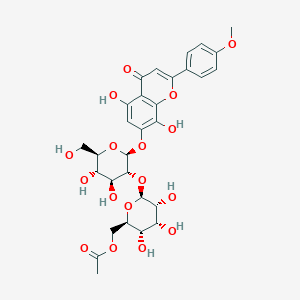 molecular formula C30H34O17 B2792341 7-[2-O-(6-O-Acetyl-beta-D-allopyranosyl)-beta-D-glucopyranosyloxy]-5,8-dihydroxy-4'-methoxyflavone CAS No. 80680-48-4