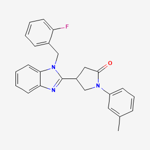 B2792351 4-(1-(2-fluorobenzyl)-1H-benzo[d]imidazol-2-yl)-1-(m-tolyl)pyrrolidin-2-one CAS No. 848063-89-8