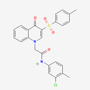 molecular formula C25H21ClN2O4S B2792356 N-(3-chloro-4-methylphenyl)-2-(4-oxo-3-tosylquinolin-1(4H)-yl)acetamide CAS No. 902585-09-5